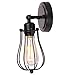 Kingmi Wire Cage Plug-in Wall Light Industrial Wall Sconce Shade Vintage Style Edison E26 Base with Dmmer Switch for Headboard Bedroom Garage Porch Light 2 Packs(HARDWIRE)