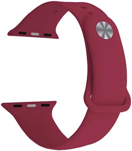 Soft Durable Silicone Sport Band Replacement Strap for iWatch Apple Watch Series 1 Series 2 Series 3,Edition,Sport,38mm,S/M,(Rose Red)