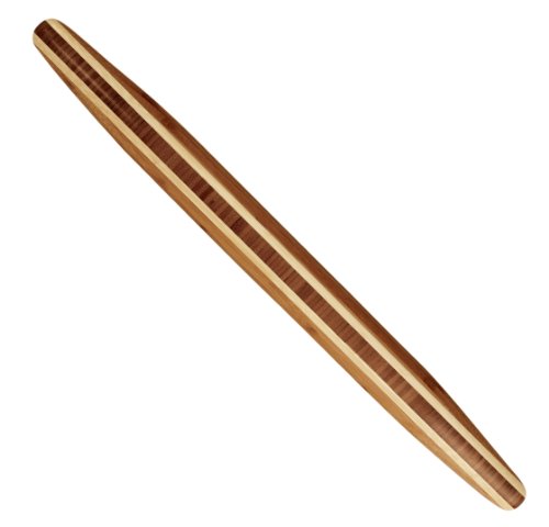 Totally Bamboo Large French Style Tapered Rolling Pin, Beautiful Inlay of Contrasting Color Measuring 20 1/2