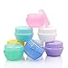 Travel Accessories Bottles Containers Sets,8 Pieces Empty Plastic Sample Containers with Lids 10 Gram/10 ML Size Cosmetic Pots Jars with 4 Pieces Mini Spatulas ¡­