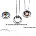 Buytra 2 Pack Living Memory Floating Charm Glass Locket Pendant Necklace Bracelet Set for Women Girls Jewelry Making, Silver