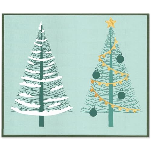 Sizzix Stacey Park - Timbri trasparenti formato A5, con stencil, motivo: Natale cosmopolitano, Merry and Light, multicolore, taglia unica