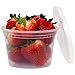 Stack Man Plastic Food Storage Deli Containers with Airtight Lids, 16 oz. (Case of 240)