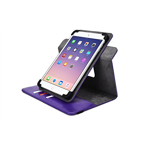 T-Mobile Springboard case, Cooper Diplomat Travel Carrying Portfolio Luxury Tablet Case Protective Cover PU Leather Folio with 360 Rotating Stand & Pockets for T-Mobile Springboard (Purple) - Thumbnail 7
