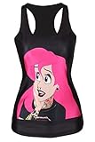 Pink Wind Womens 3D Digital Printed Camisole Sleeveless Vest Tank Tops