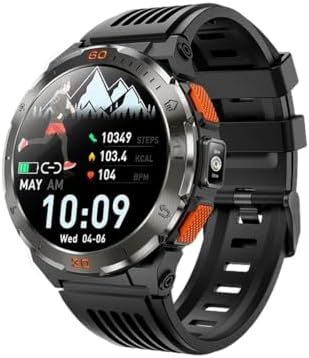 Relógio inteligente SOSPIRO R10 GPS AMOLED 1.43" – Relógio Inteligente Desportivo com Bluetooth 5.2, Monitor Cardíaco SpO2, 8 modos desportivos, 3ATM Resistente à água – Preto