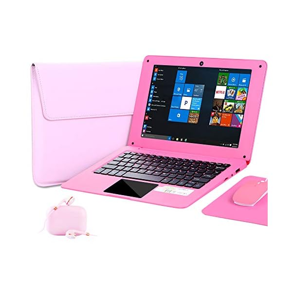 G-Anica® 10.1 Inch Windows 10 Laptop Quad Core Notebook Slim and Lightweight Mini Netbook Computer with Netflix Youtube…