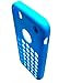 Cable and Case Circle Dot Holes Soft Skin Case for iPhone 5C - Retail Packaging - Blue
