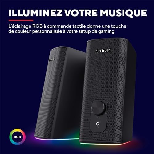 Cetic Enceinte Bluetooth 2.0 avec Éclairage LED RGB, Noir