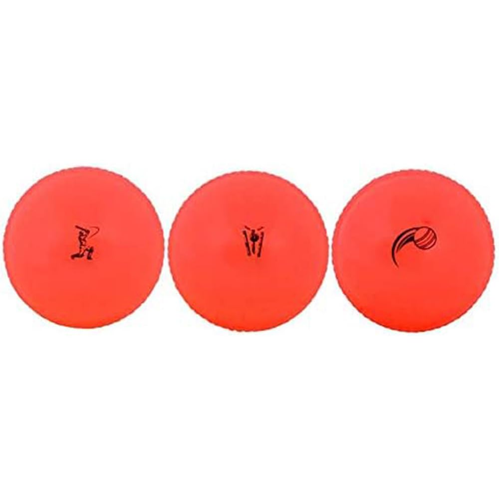 Kosma Pack of 3 Windball Cricket Ball | Indoor & Outdoor Soft Training Cricket Ball for Coaching Practice (Orange)