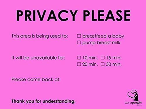 Customized Privacy Signs for Nursing Mothers