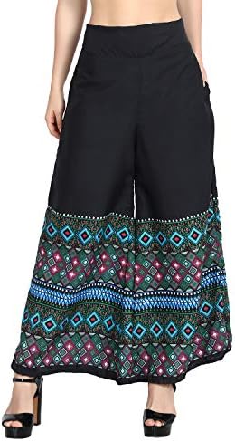Eldino® Women's Palazzo Pants Crepe Wide Leg High Waist Pajama Lounge Pants