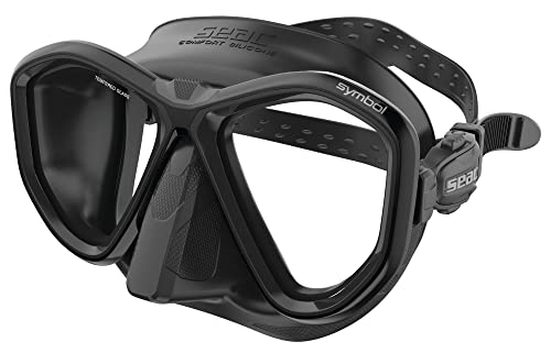 Seac Symbol, Made in Italy diving mask with two lenses and 3D buckle