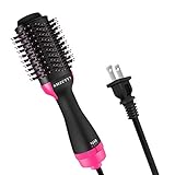 Brush Hair Dryer, SMZCTYI One Step Hair Dryer & Volumizer, Hot Air Brush Comb Styler Straightener Curler 3 in 1 with Negative Ion