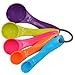 BeeSpring Kitchen Classic Plastic Color Decorative Measuring Spoons Set Contains Teaspoon Tablespoons, Set of 5