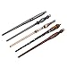W.D Harry Potter Magic Wand Set Fine Handcrafted Magic Wand Black Wand, Professor Wand, Wizard Sorcerer's Wand Kids Toys Magic Wands Stick with Keychain Necklace in Box (11pcs/Set)