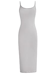 EXARUS Girls Bodycon Dress Spaghetti Strap Slip