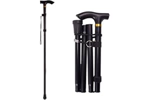 MUFANDUO Collapsible Walking Cane for Women & Senior Men, Folding Lightweight Sticks for Seniors Balance, Adjustable Canes, Stick and Crutches for Adults, bastones para caminar Mujer & Hombre