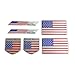 Metal American Flag Emblems Stickers Pack, 6 PCS Lightweight Aluminum Alloy Stars and Stripes Badge Decorative Decals for Car Bumper Laptop Motorcycle Luggage Bike Wall Door
