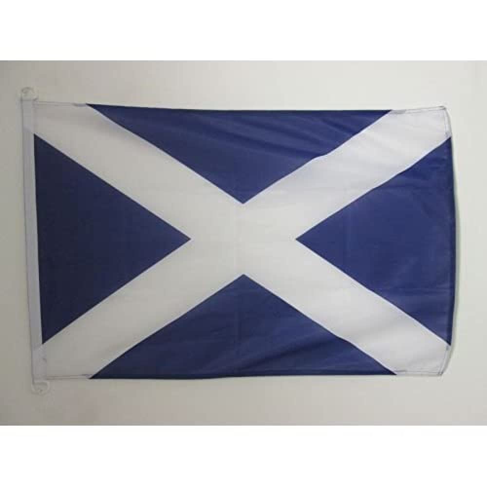 AZ FLAG - Scotland Flag - 2x3 Ft - For Outdoor - Scottish Banner Knitted Polyester with Two Plastic Rings - Fade Resistant - Vivid Colors - 2' x 3' Feet - 90x60 Cm