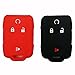 Coolbestda 2Pcs Silicone 4 Buttons Key Case Fob Skin Cover Protector Wallet Keyless Jacket for 2019 2020 2021 Chevrolet Silverado 1500 2500 Colorado Tahoe Suburban GMC Sierra Yukon Canyon Cadillac