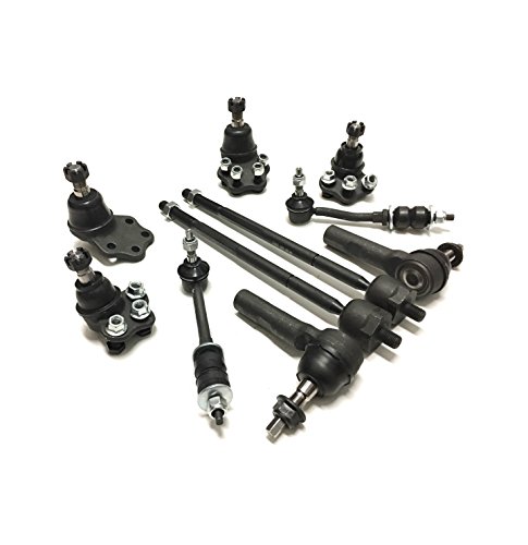 PartsW 10 Pc Suspension Steering Kit for Dodge Dakota and Durango RWD, Inner & Outer Tie Rod Ends Sway Bar End Links Upper & Lower Ball Joints