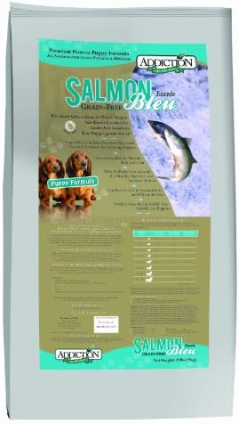 Addiction Salmon Bleu Puppy - Dry Dog Food with Complete and Balanced Diet for Skin & Coat Health Puppy Formula and Premium King Salmon - 20 Pounds