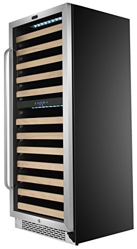 Whynter-BWR-0922DZ-92-Built-in-or-Freestanding-Stainless-Steel-Dual-Zone-Compressor-Large-Capacity-Wine-Refrigerator-Rack-for-Open-Bottles-and-LED-Display-One-Size-Black