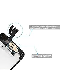 Pantalla de repuesto para iPhone 6 Plus de 5,5 pulgadas, pantalla LCD, digitalizador táctil, marco de montaje con sensor de proximidad, altavoz auditivo, cámara frontal, protector de pantalla, kit de herramientas de reparación