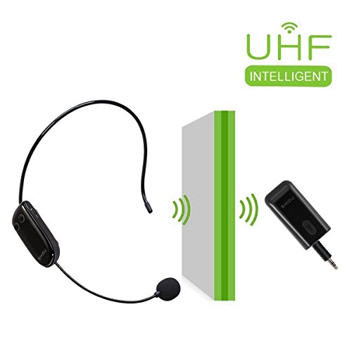 Uhf wireless microphone headset super-powerful wall-thr…