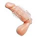 Size Matters Clear Sensations Vibrating Textured Erection Sleeve Dildo (ae452)