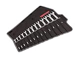 TEKTON WRN53091 Ratcheting Combination Wrench Set with Roll-up Storage Pouch, Inch, 1/4-Inch - 1-Inch, 13-Piece