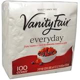 Amazon Com Vanity Fair Lunch Napkins 2 Ply White 660ct Cocktail Napkins