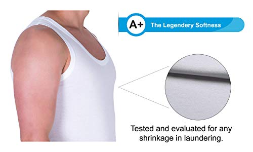Klano Underwear Men's 3 Pack Modal and Cotton Taggless Tank Tops Undershirts X-Large White