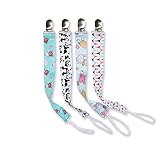 Pacifier Clips by VuminBox | 2-Sided Binky Clips for Baby Boys | Universal Strap/Holder/Leash for Soothies, Teethers, & Pacifiers