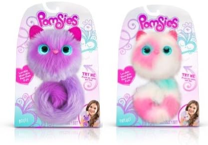 Kids Patches & Boots Girls Toys Pomsies Plush Interactive Toys, White/Pink/Mint And BONUS add to your Barbie Collection American Fashion Doll (SET OF 2)