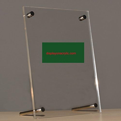 Acrylic Standoff Picture Frame,Perspex Sign Holders Counter Displays(L10"xW8")-Pack of 5 units