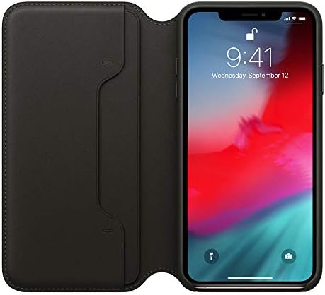 for iPhone XS Max Case 6.5 inch, Leather Wallet Cover Flip Cases (For iPhone XS Max 6.5", Black)