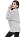 Joeoy Women's Gray Criss Cross Wrap Front V Neck Long Sleeve Knit Sweater Jumper