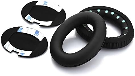 MOTAICO Replacement Earpad Ear Pad Cushions for Bose QC2, QC15, QC25, QC35, SoundTrue,AE2, AE2i, AE2w Headphone, Ultra Soft Comfortable Leather with Memory Foam 1 Pair Black