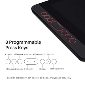 HUION Kamvas 13 Tavoletta Grafica con Schermo Compatibile con Android, Funzione di Inclinazione di ±60° Stilo Senza… - immagine 5