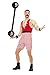 Smiffys Deluxe Strongman Costume, Red & White with Short Jumpsuit & Moustache, Circus Fancy Dress, Adult Dress Up Costumes