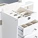 Best Choice Products Handcrafted Wooden Jewelry Box Organizer Wood Armoire Cabinet Storage Chest White