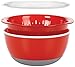 OXO 3 Piece Bowl and Colander Set, Medium, Red