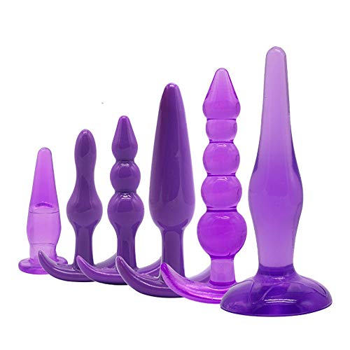 C-Easy 6PCS Posterior Anal Plug, Anal Trainer Kit Medical Silicone Butt Anal Plug Prostate Massage Game Sex Toys