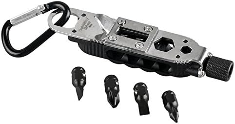 Outdoor Sports Pocket Keychain Multifunction Mini EDC Screwdriver Tools Sets With Phillips Slot Hex LED Light