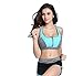 (Women's Sports Bras Gym Yoga Top Zipper Front Breathable Bras Double Wear Bras L, blue)