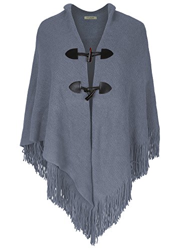 S.k luxury women¡¯s loose fitting poncho cape shawl v…