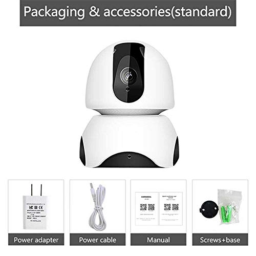 EKUPUZ Full HD WiFi Wireless Home Surveillance IP Camera Pan Tilt Surveillance Cameras with Pan/Tilt 360° View Waterproof Night Vision for Baby Monitor Home Security