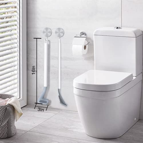 Golf Toilet Brush, Silicone Toilet Cleaning Brush, Golf Brush Head Toilet Brush, Long-Handled Golf Clubs, TPR bristles, Fast and efficient Cleaning of The Toilet, for Bathroom Toilets (White)